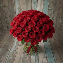 Букет 55 Красных роз Фридом #REPLACE_PRED# Красном Маныче