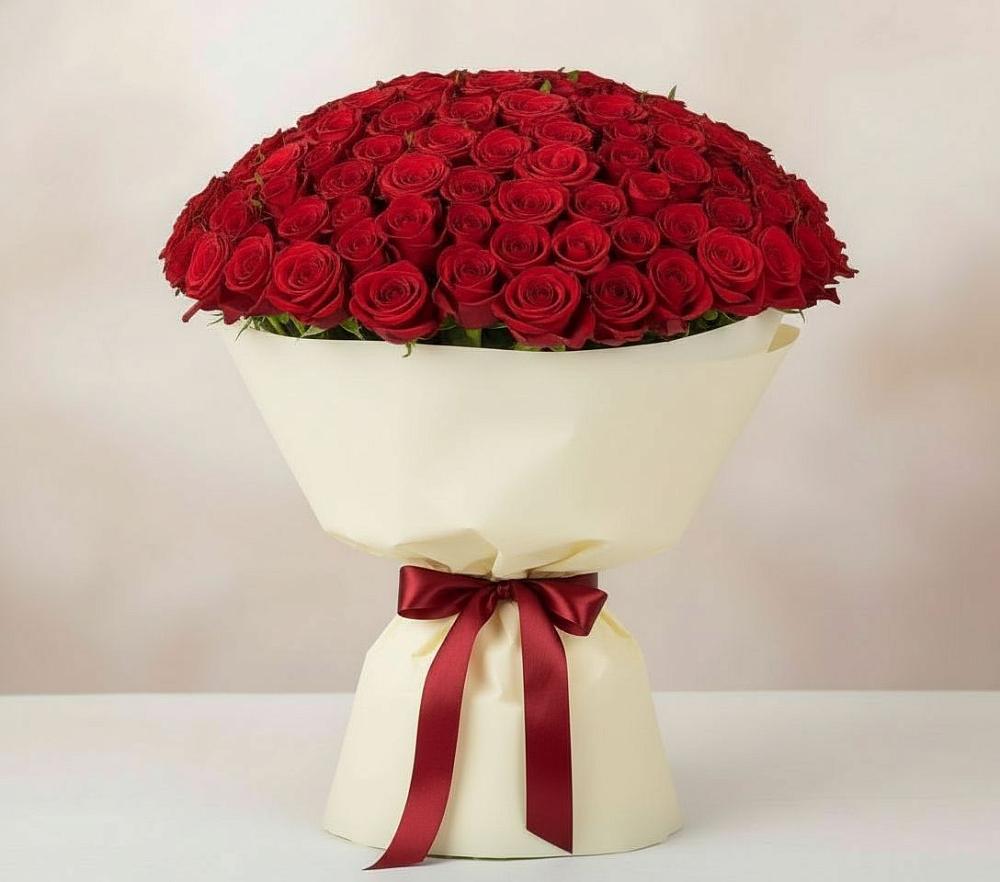 Букет 101 Красная роза Милано в Красном Маныче