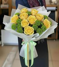 Букет цветов из:  Хризантемы и Розы в Красном Маныче