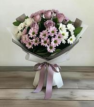 Букет цветов из:  Хризантемы и Розы в Красном Маныче