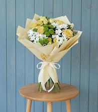 Букет цветов из:  Хризантемы и Розы #REPLACE_PRED# Красном Маныче