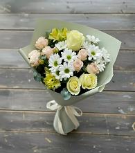 Букет цветов из:  Альстромерии, Розы и Хризантемы в Красном Маныче