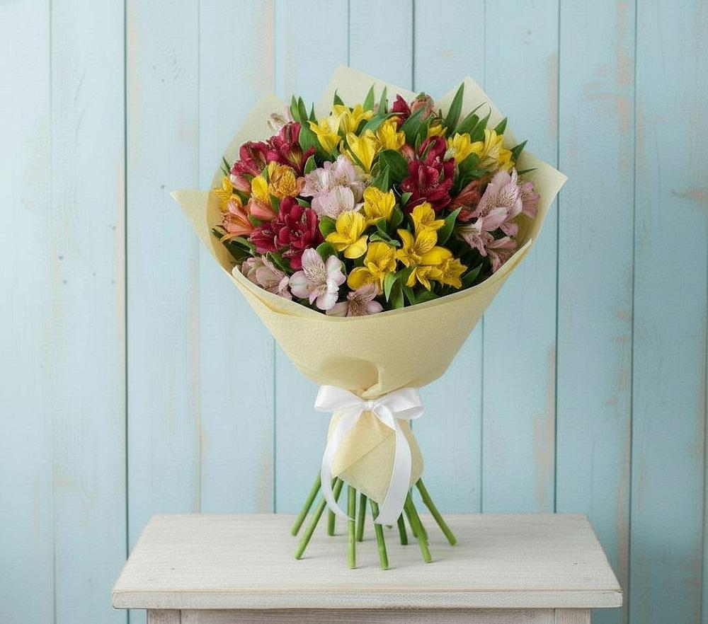 Букет цветов из: Альстромерии в Красном Маныче