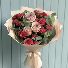 Букет цветов из:  Гвоздики и Розы в Красном Маныче