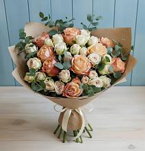 Букет цветов из:  Альстромерии и Розы #REPLACE_PRED# Красном Маныче