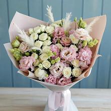 Букет цветов из:  Альстромерии и Розы #REPLACE_PRED# Красном Маныче